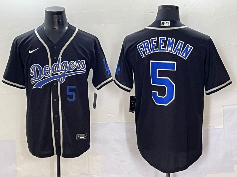 Men 2025 Los Angeles Dodgers #5 Freeman Black Fashion Nike MLB Jersey style 7046->los angeles dodgers->MLB Jersey
